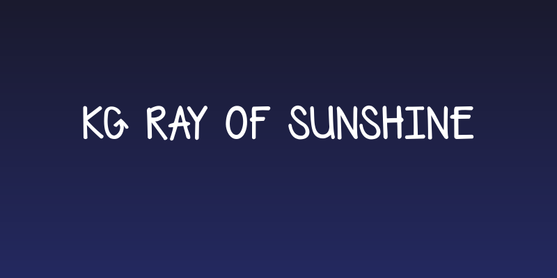 KG Ray of Sunshine Social Header