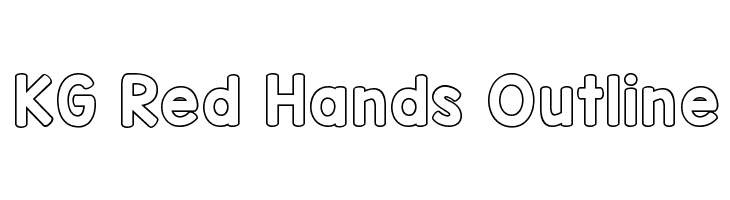 KG Red Hands Outline Font