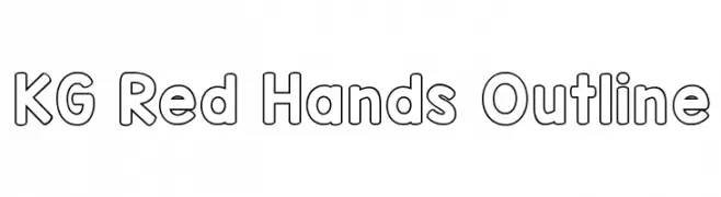 KG Red Hands Outline  font caratteri gratis