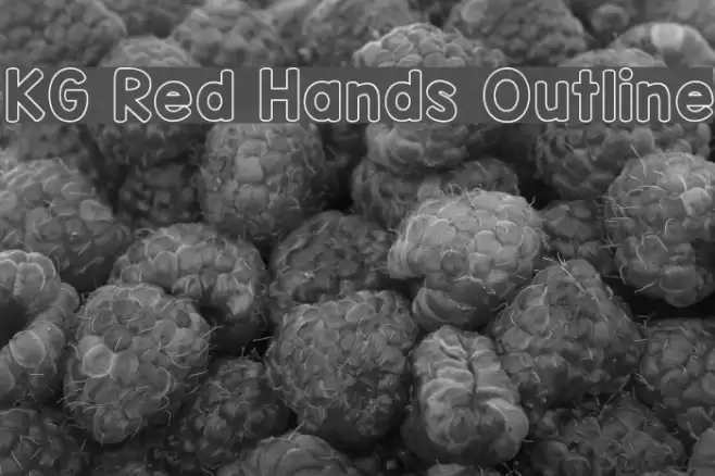 KG Red Hands Outline Font examples