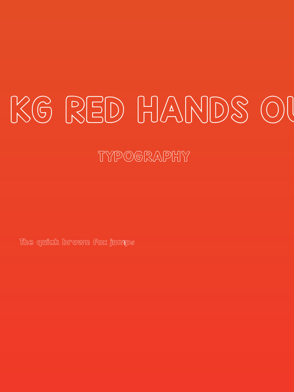 KG Red Hands Outline Poster