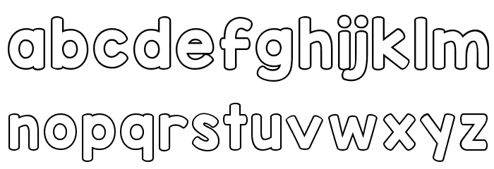KG Red Hands Outline Font LOWERCASE