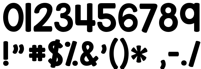KG Red Hands Font OTHER CHARS