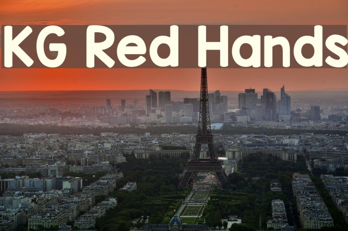 KG Red Hands Font examples