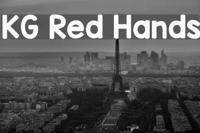 KG Red Hands フォント examples