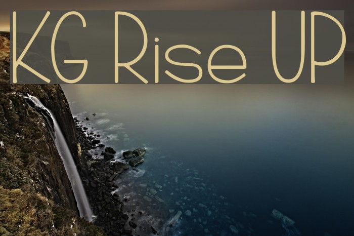 KG Rise UP Font examples