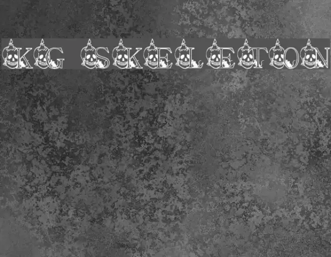 KG SKELETON Font examples