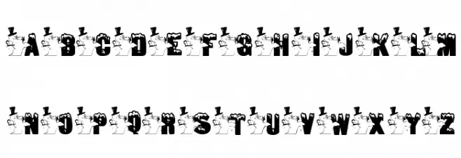 KG SNOWMAN2 字体 大写