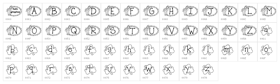 KG ST PATS 3 Character Map