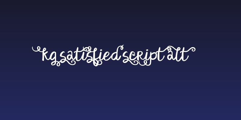 KG Satisfied Script Alt Social Header