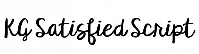 KG Satisfied Script  les polices de caractères gratuit tlcharger