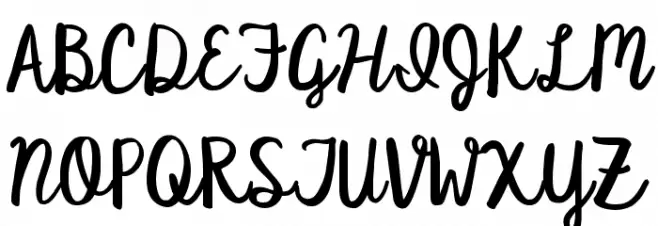KG Satisfied Script Шрифта ВЕРХНИЙ