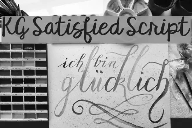 KG Satisfied Script Font examples