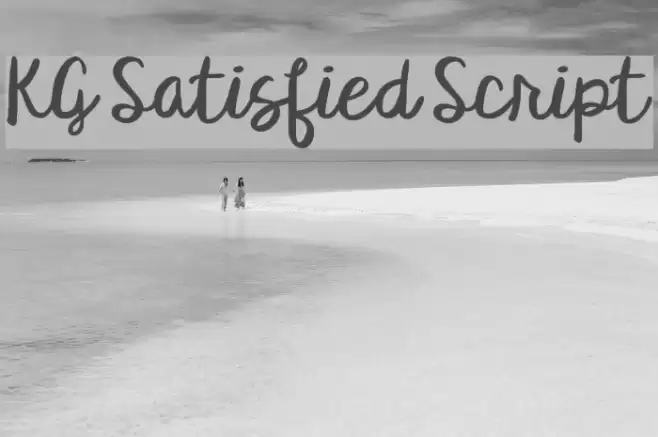 KG Satisfied Script Font examples
