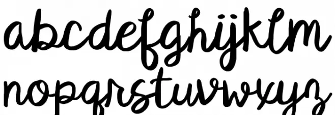 KG Satisfied Script फ़ॉन्ट लोअरकेस