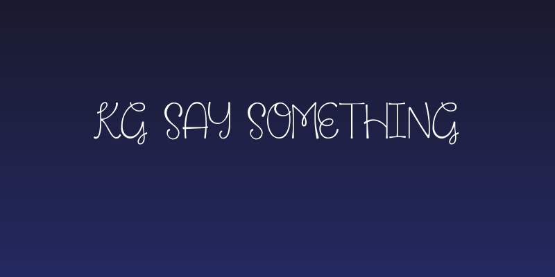 KG Say Something Social Header