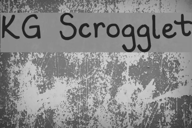 KG Scrogglet Font examples