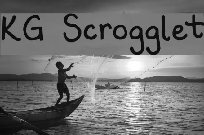KG Scrogglet Font examples