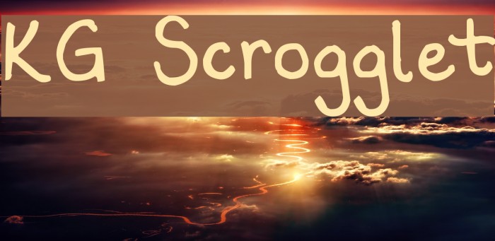 KG Scrogglet Font examples