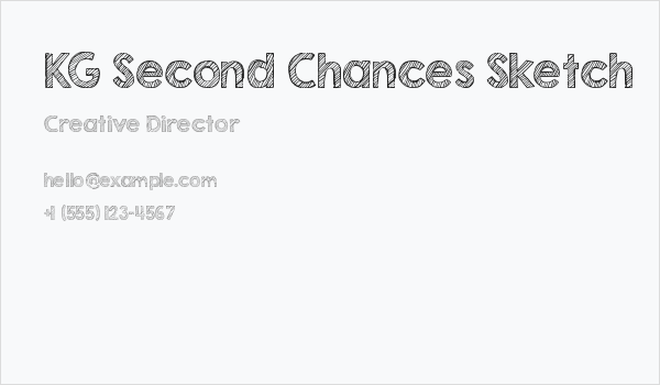 KG Second Chances Sketch Business Card