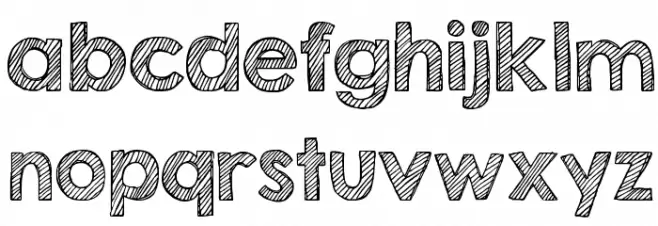 KG Second Chances Sketch Font Litere mici