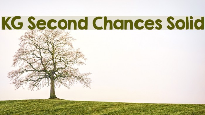 KG Second Chances Solid Fonte examples