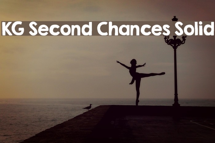 KG Second Chances Solid Fonte examples