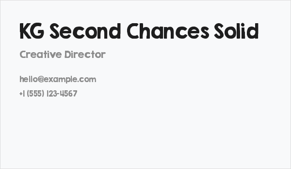 KG Second Chances Solid Business Card