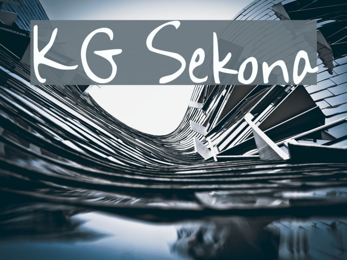 KG Sekona Font examples