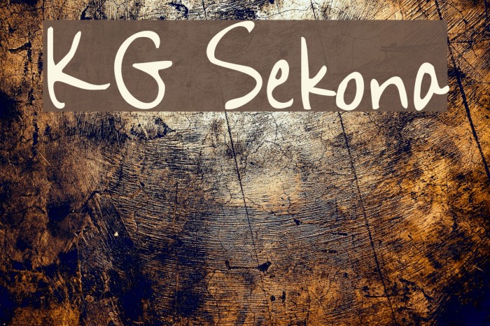 KG Sekona Font examples