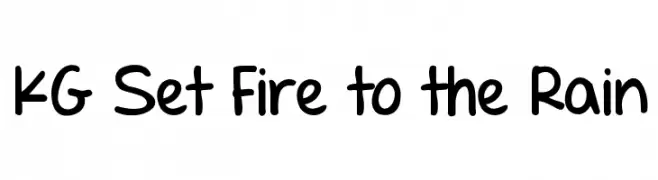 KG Set Fire to the Rain  Fuentes Gratis Descargar