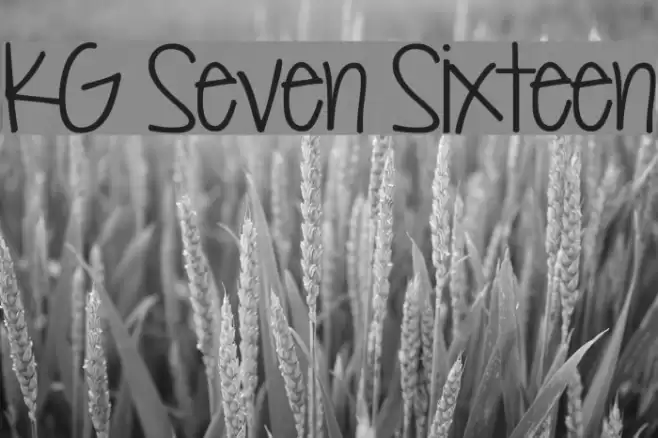 KG Seven Sixteen Font examples