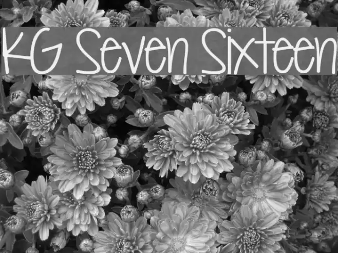 KG Seven Sixteen Font examples