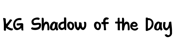 KG Shadow of the Day  免费字体下载