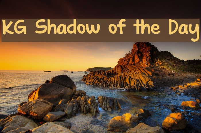 KG Shadow of the Day Font examples