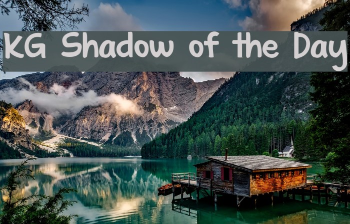 KG Shadow of the Day Font examples