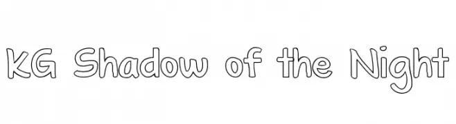 KG Shadow of the Night  Frei Schriftart Herunterladen