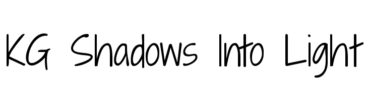 KG Shadows Into Light Font