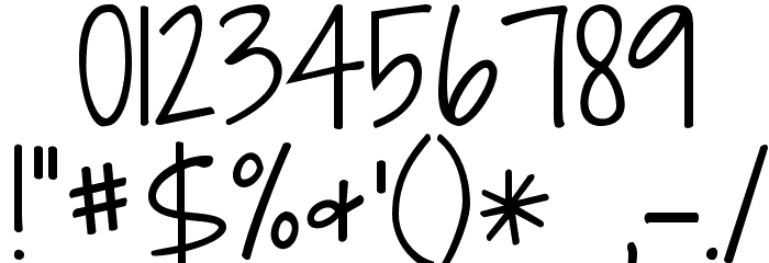 KG Shadows Into Light Font OTHER CHARS