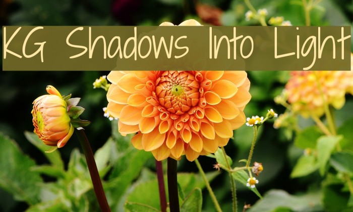 KG Shadows Into Light Font examples