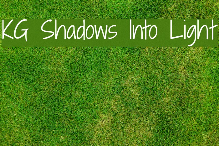 KG Shadows Into Light Font examples
