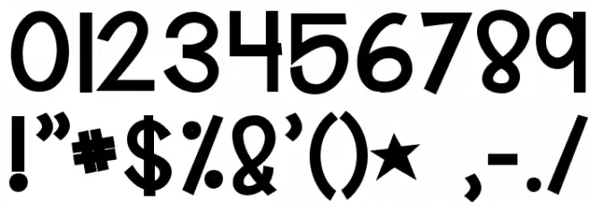 KG Shake it Off Chunky Font OTHER CHARS