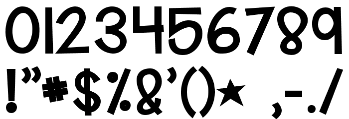 KG Shake it Off Chunky Font OTHER CHARS