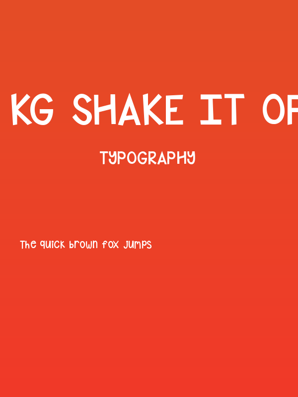 KG Shake it Off Chunky Poster