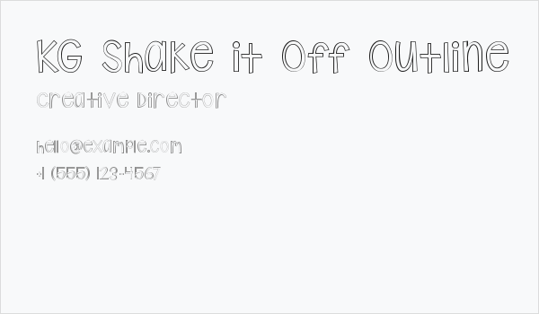 KG Shake it Off Outline Business Card