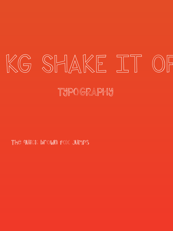 KG Shake it Off Outline Poster