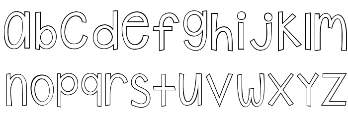 KG Shake it Off Outline Font LOWERCASE