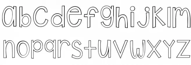 KG Shake it Off Outline 字体 小写