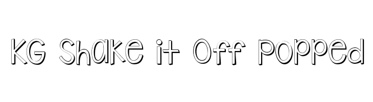 KG Shake it Off Popped Font