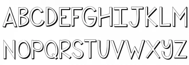 KG Shake it Off Popped Schriftart Groß